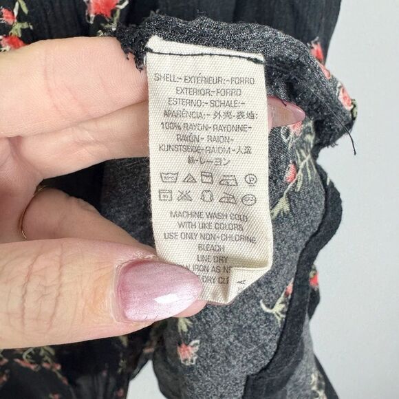 FREE PEOPLE | Tree Swing Floral Black Sleeveless Top Cutout Women’s Size Small - Picture 10 of 11